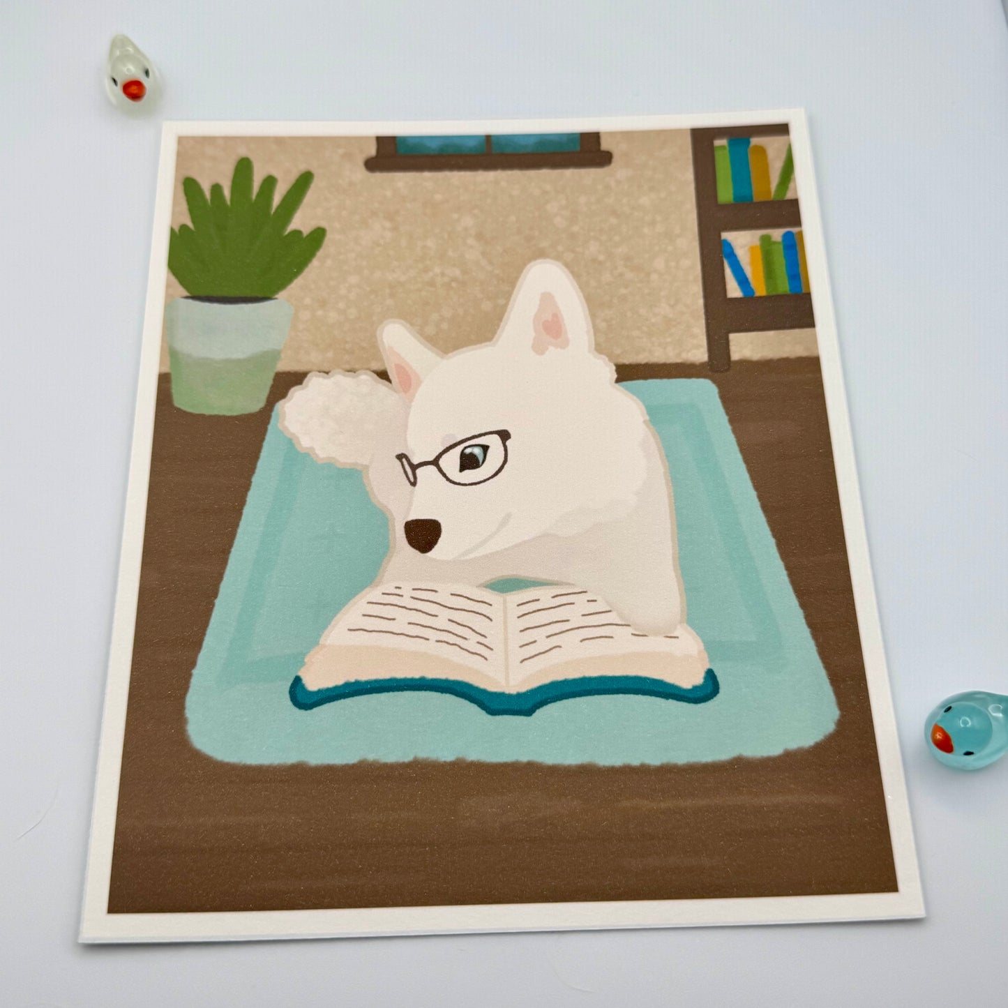 Dog Reading Print