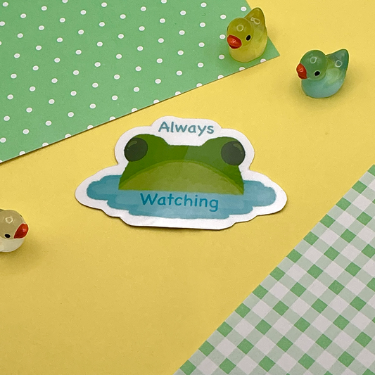 Watching Frog Sticker