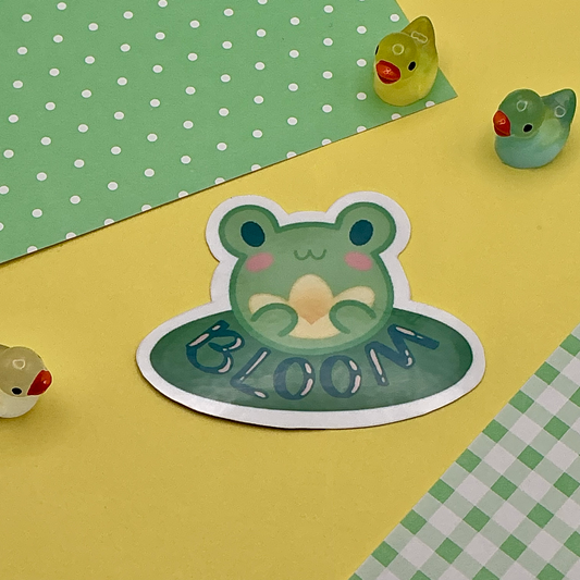 Bloom Frog Sticker