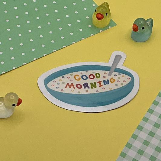 Good Morning Cereal Sticker