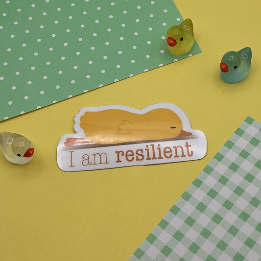 Resilient Ducky Affirmations Sticker