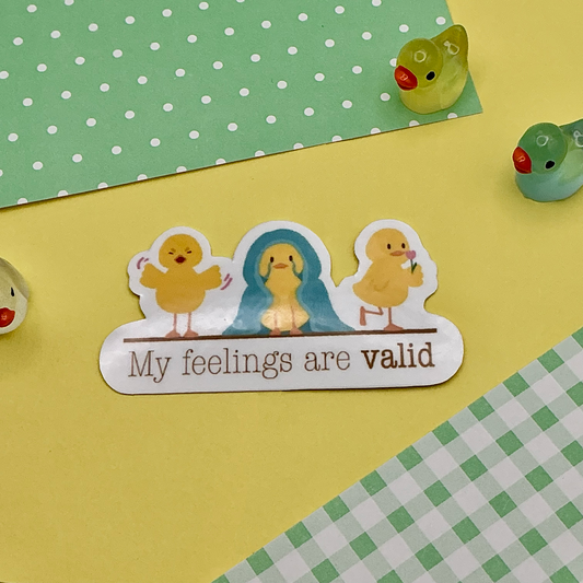 Valid Ducky Affirmations Sticker