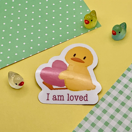 Loved Ducky Affirmations Sticker